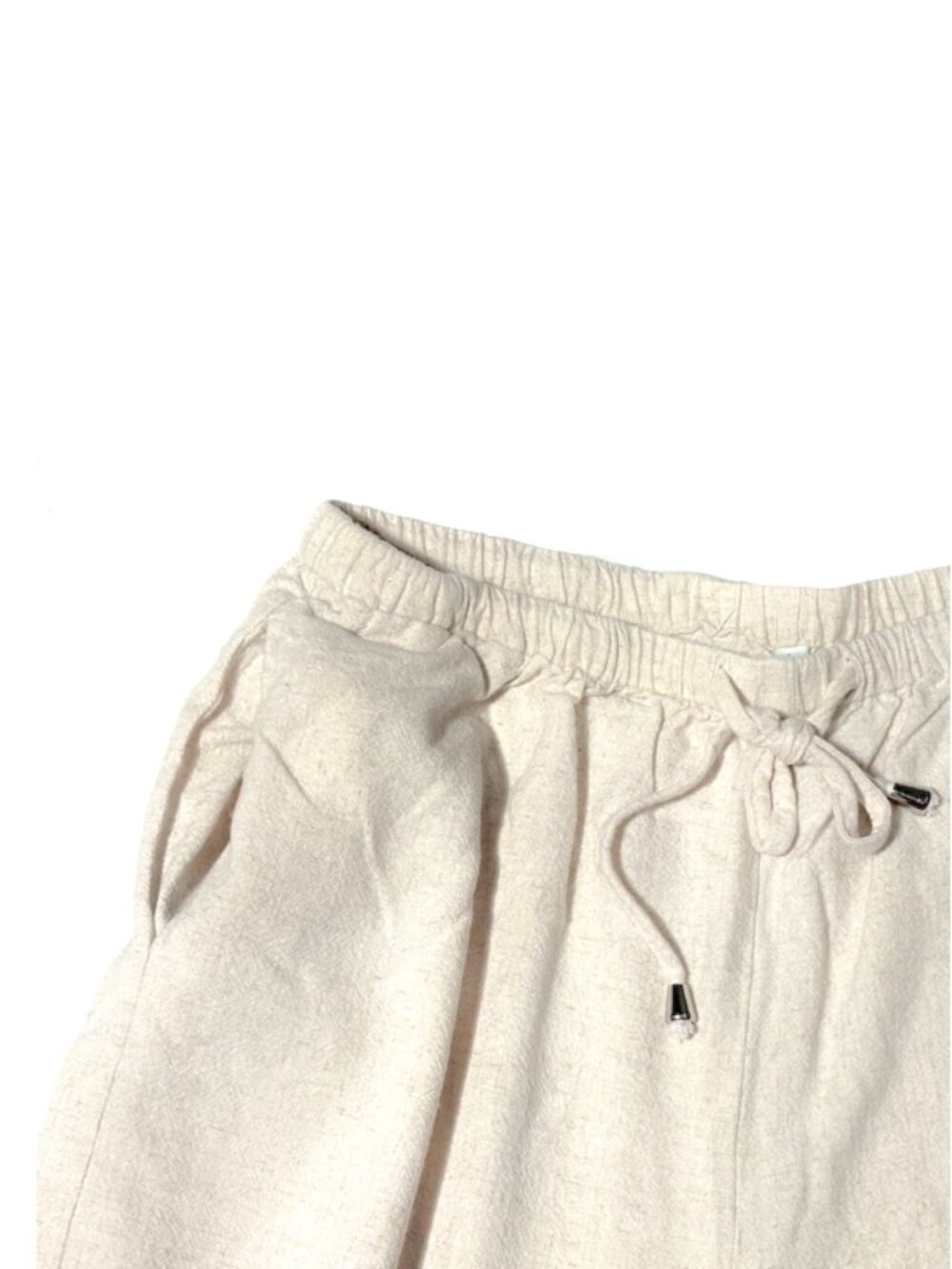 2/$29 Linen Summer Palazzo Pants Flowy Wide Leg Beach Pants with Pockets Large - Picture 4 of 12